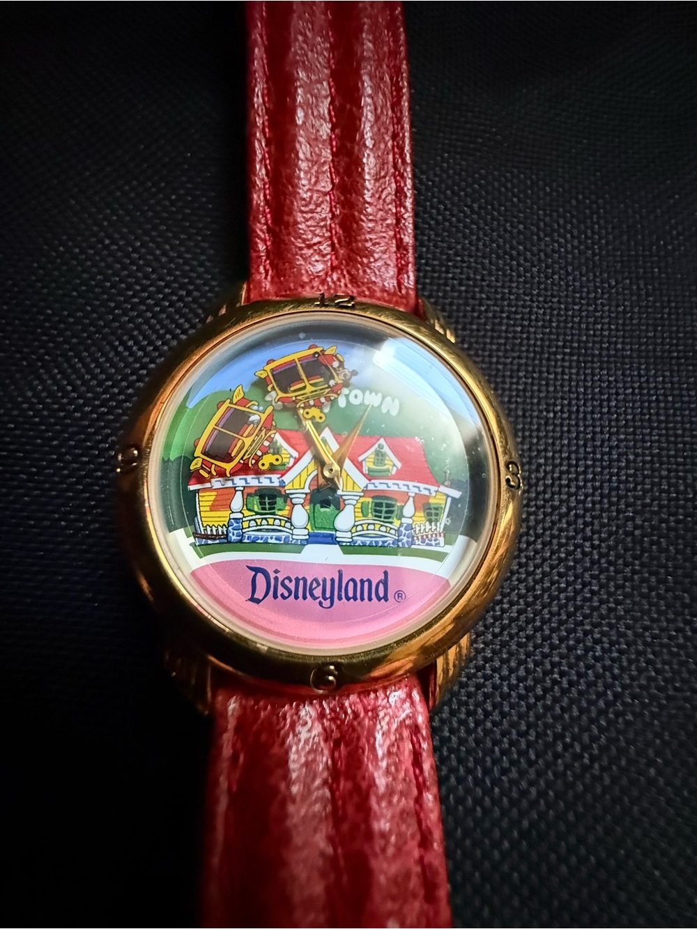 Disneyland Red leather Strap Limited Edition “All Aboard Mickey” Character Watch